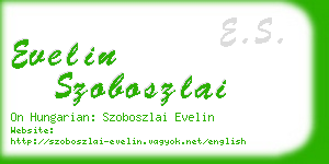 evelin szoboszlai business card
